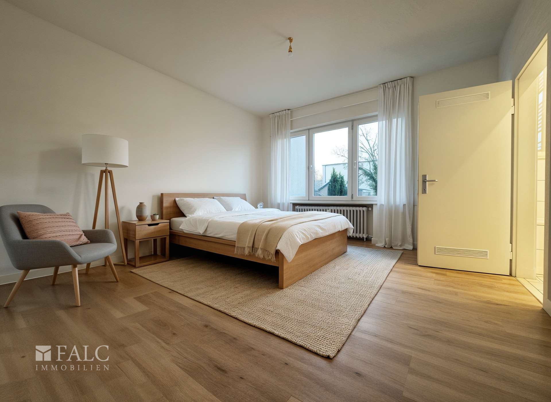 Schlafzimmer zum Garten Einrichtungsvorschlag