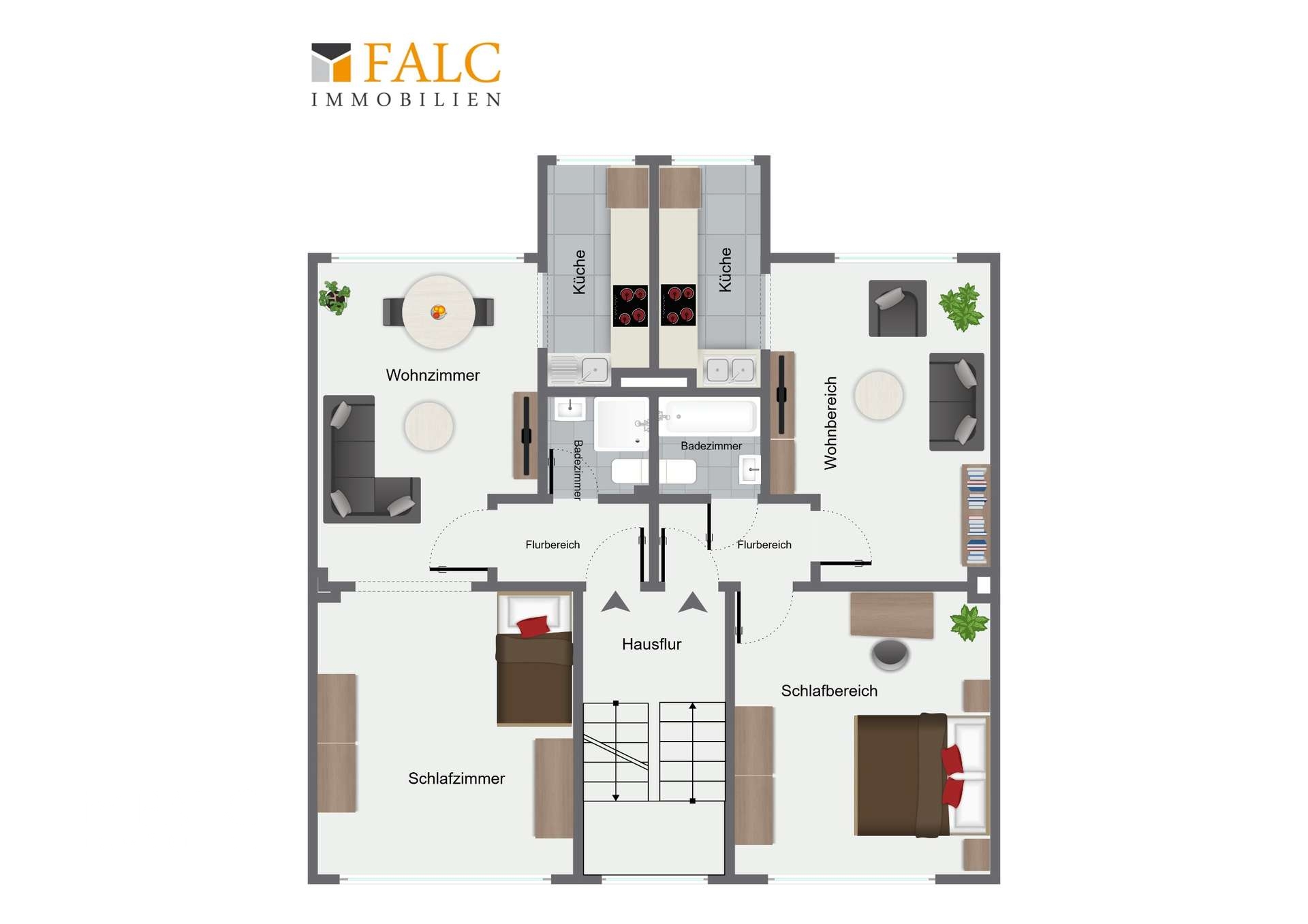 Grundriss 1. + 2. Obergeschoss