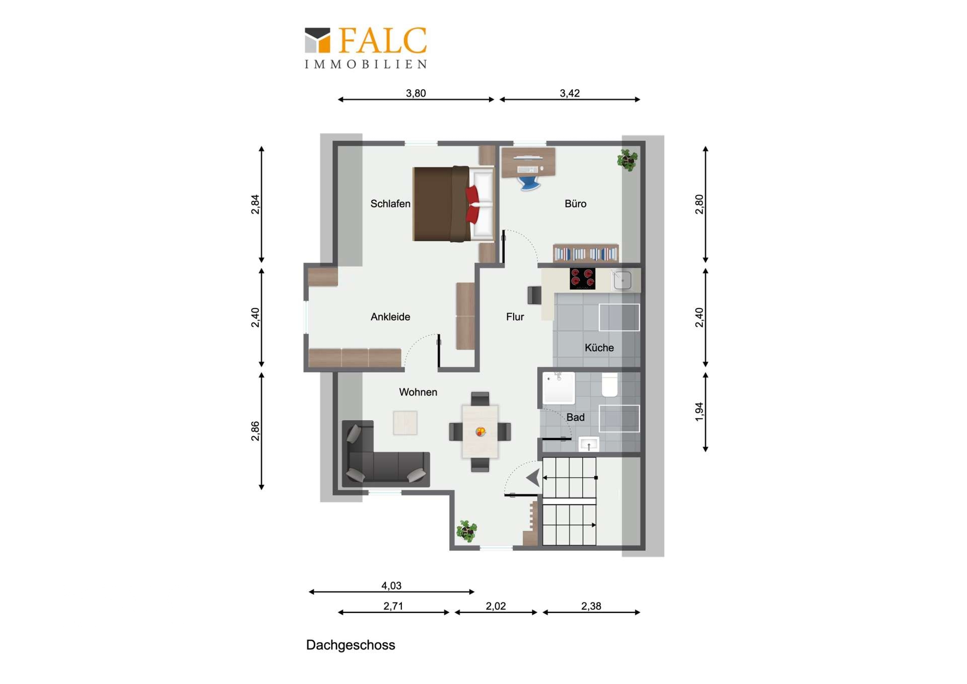 Dachgeschoss Wohnung 