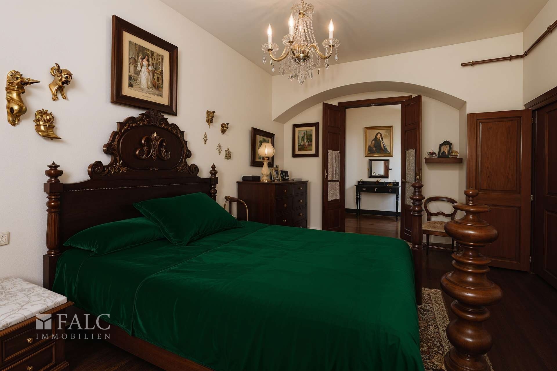 Schlafzimmer - Schlafzimmer, Luxus - (KI generiert)