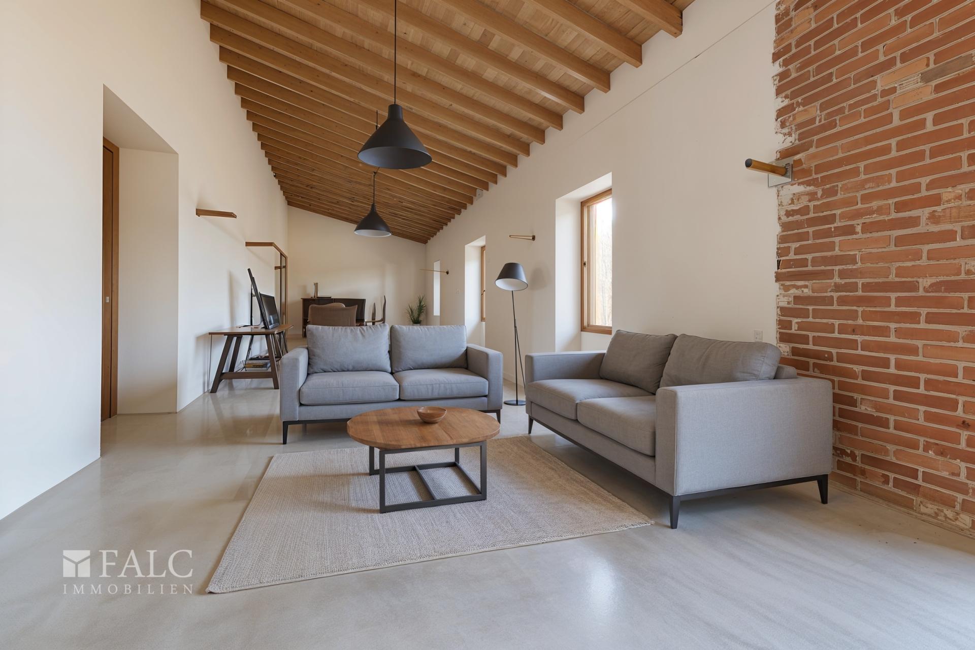 Wohnzimmer, Industriell - (KI generiert)