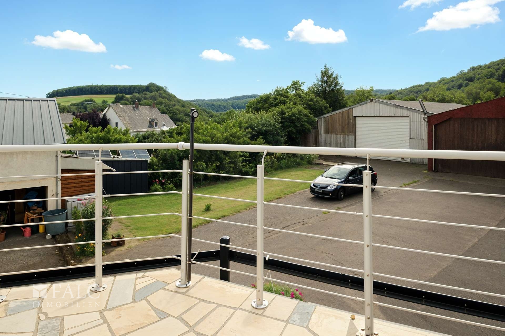 Blick vom Balkon