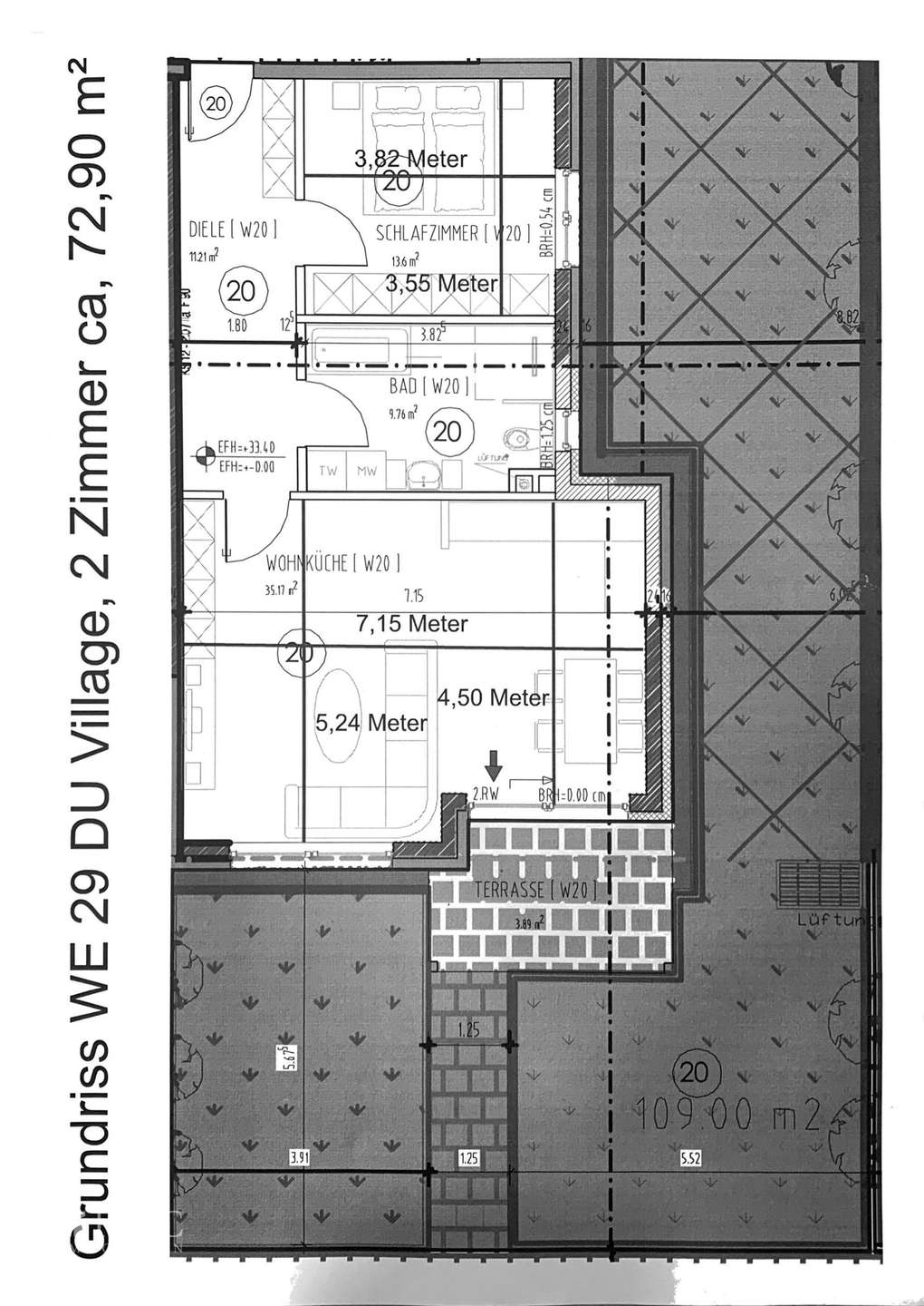 Grundriss-Wohnung
