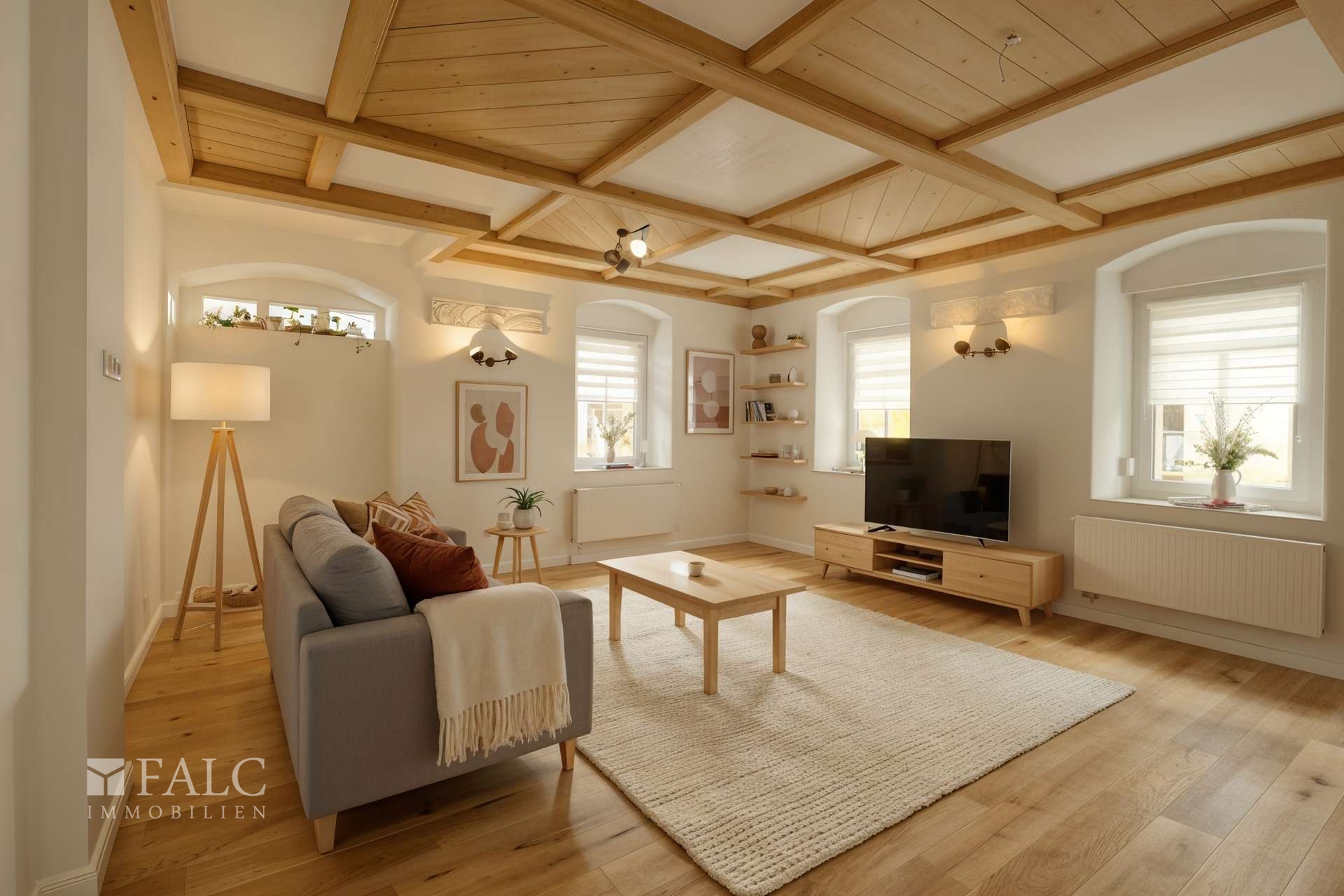 Wohn/Esszimmer EG (virtuell möbliert)