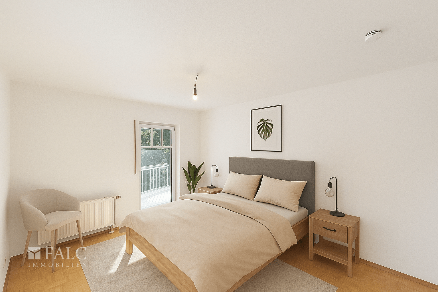 Schlafzimmer (virtuell eingerichtet)