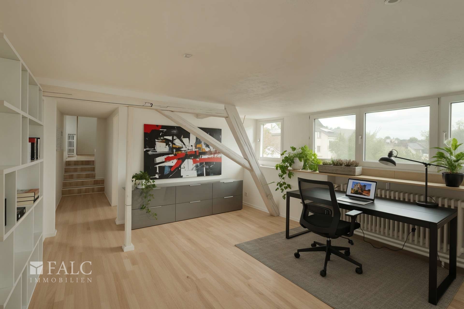 Arbeitszimmer (virtuell möbliert)