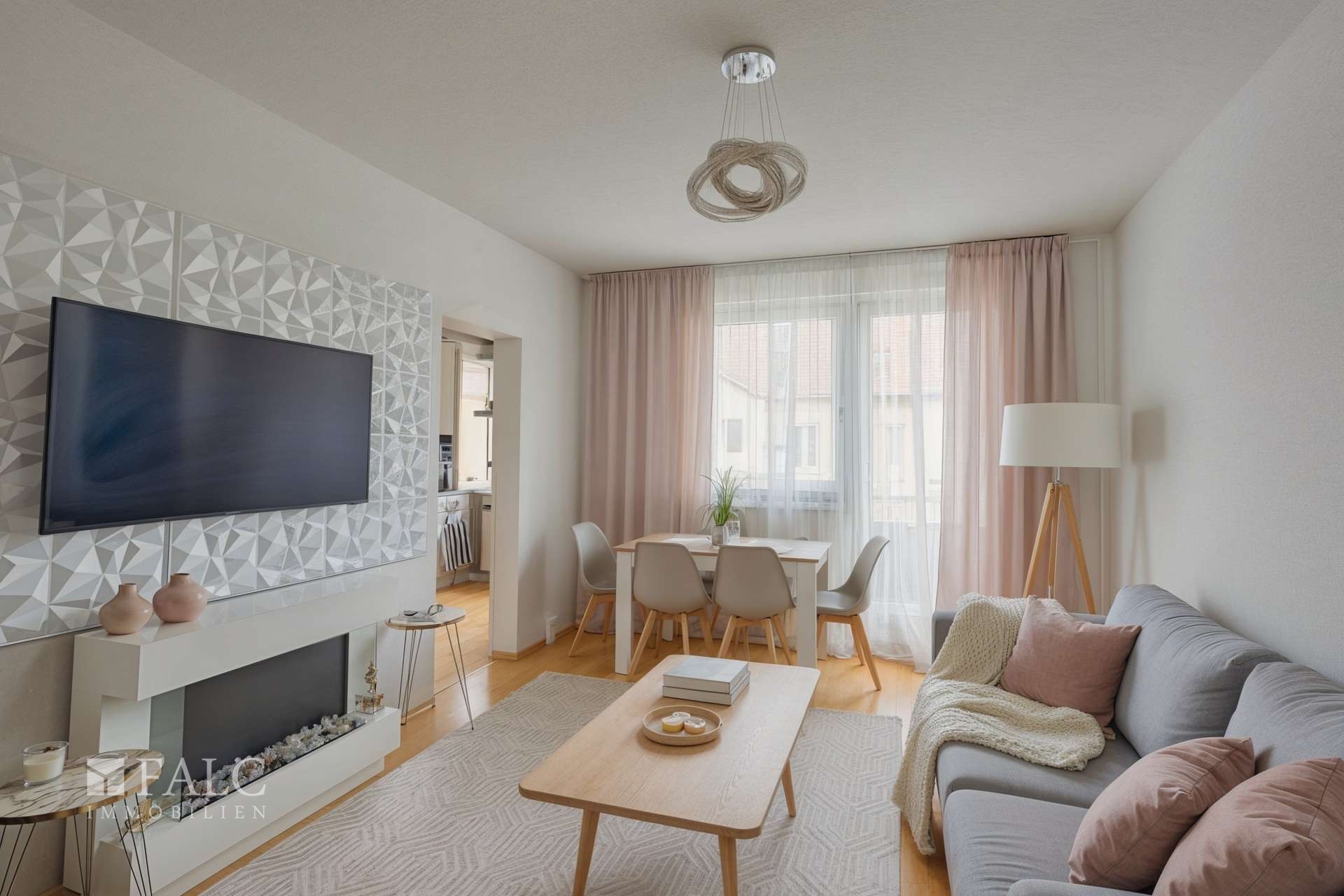 Wohnzimmer Gestaltungsvorschlag (KI generiert)
