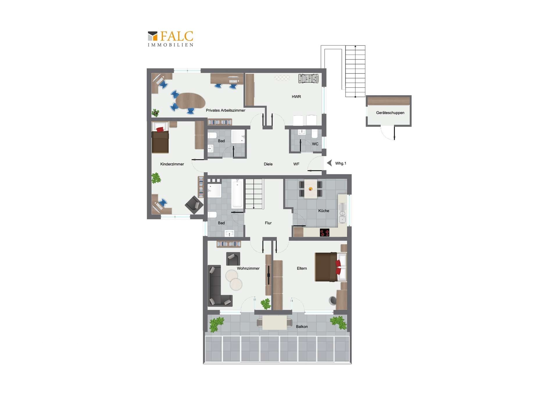 Split Level Wohnung