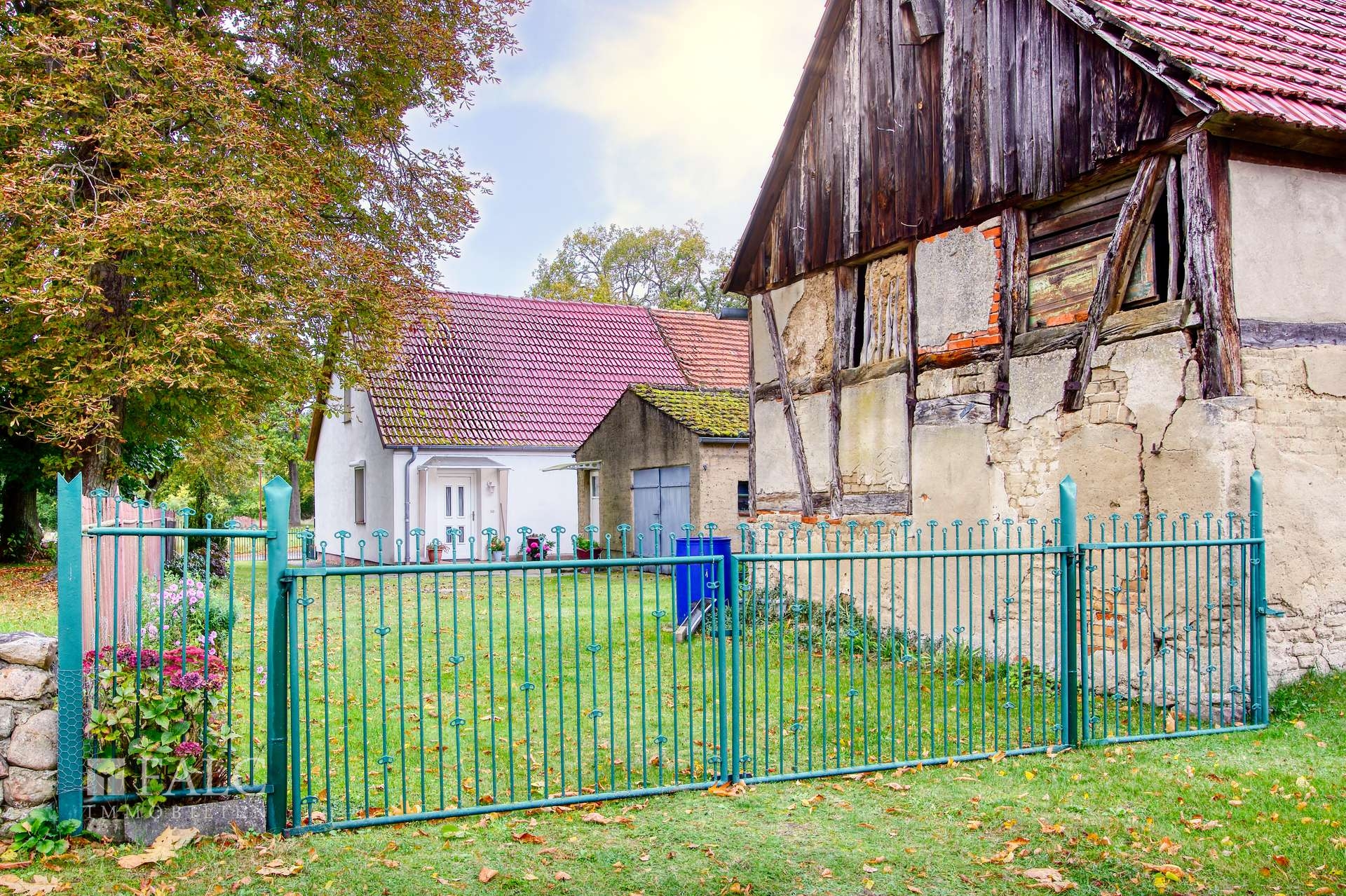 Blick auf das Grundstück