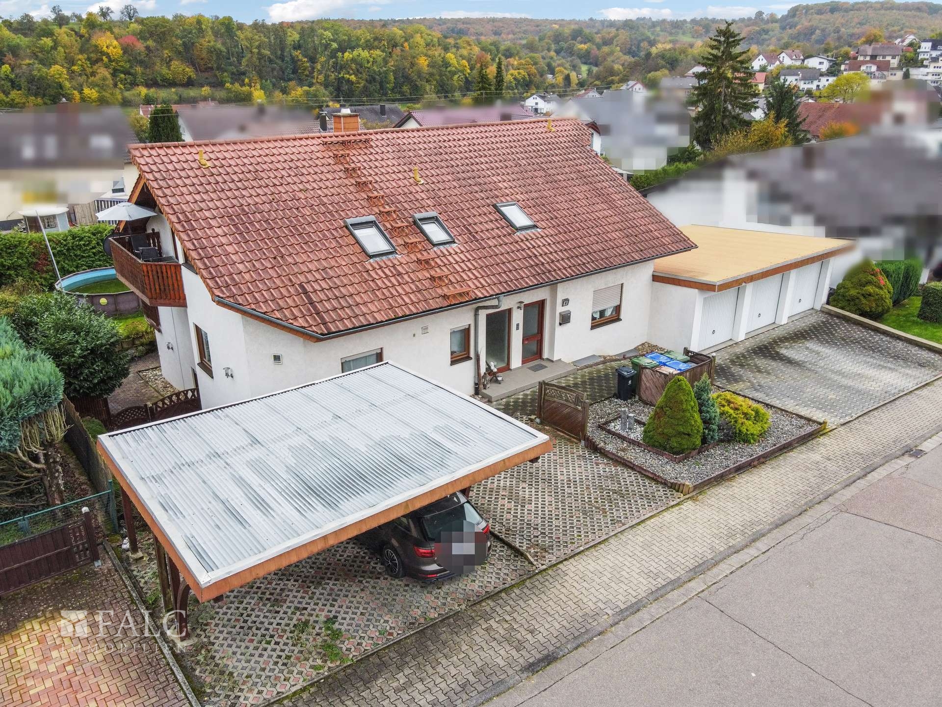 Blick auf das Wohnhaus