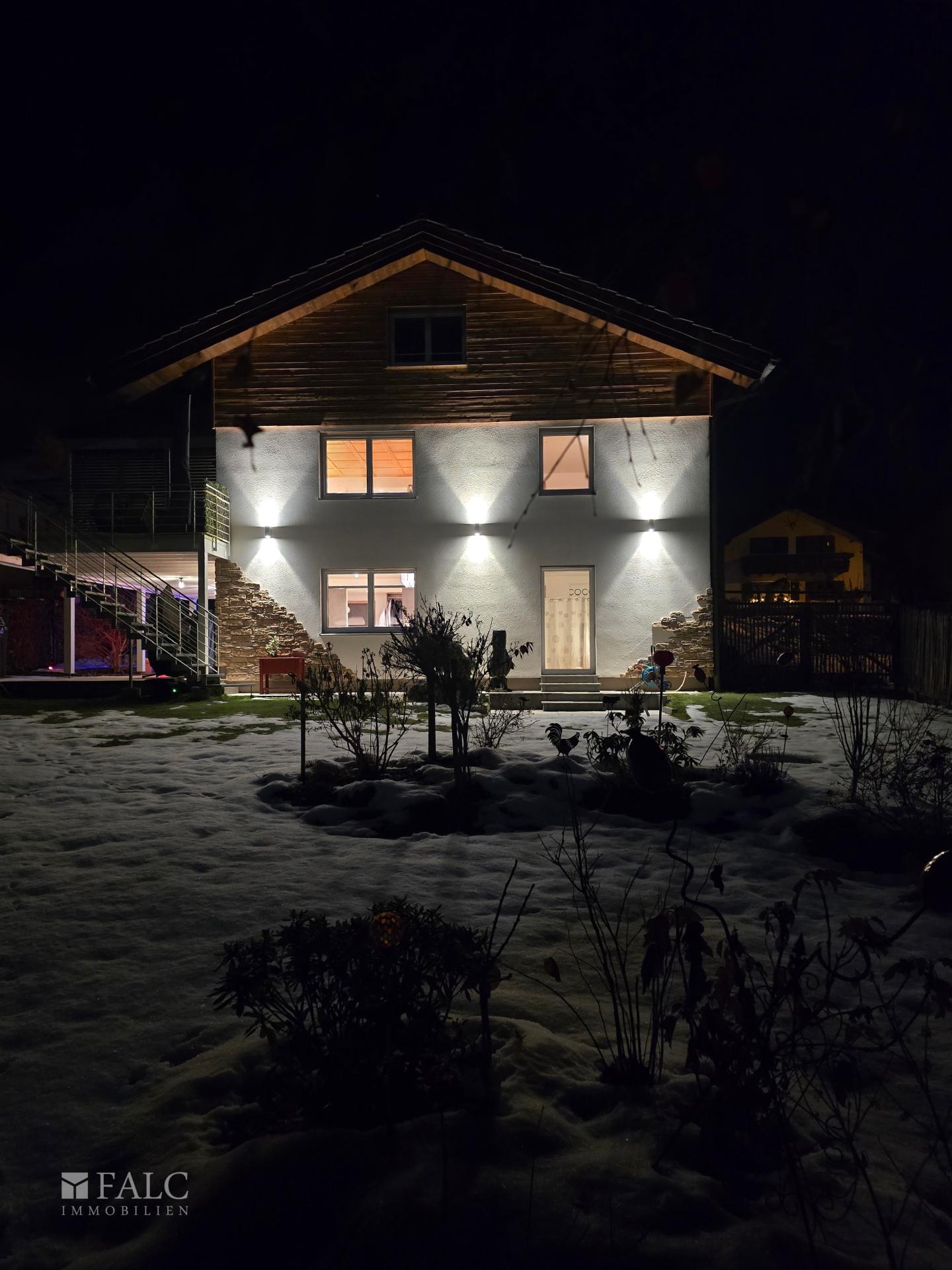 Abendstimmung Hausfassade