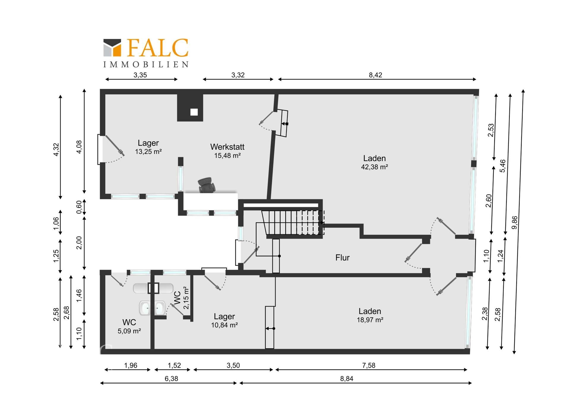 Grundriss Erdgeschoss Büro