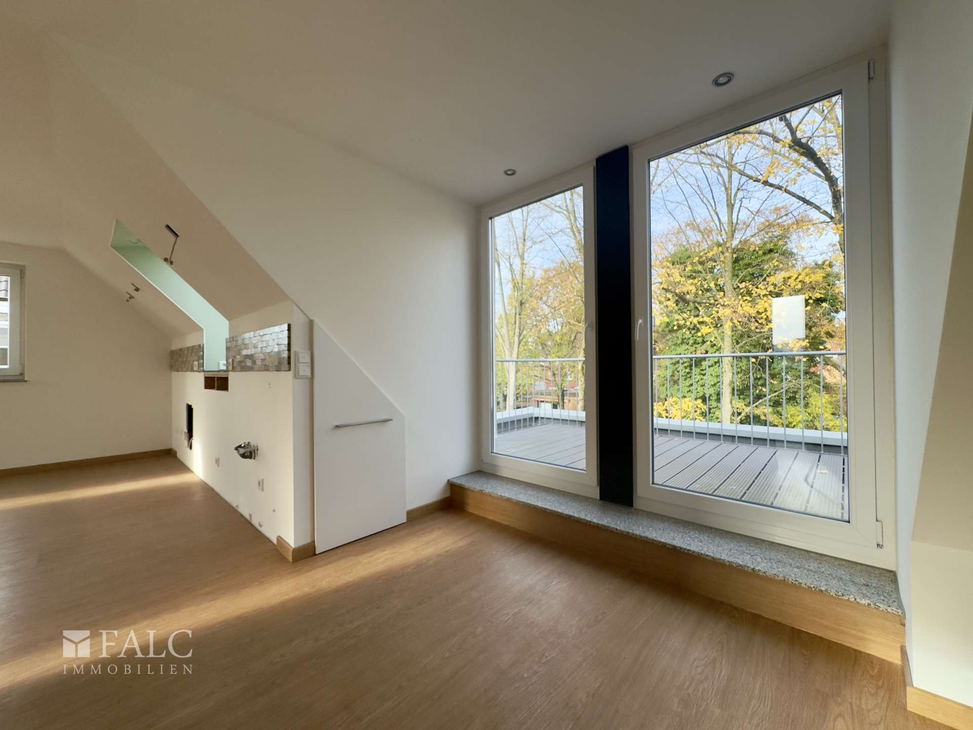 Blick auf die Dachterrasse