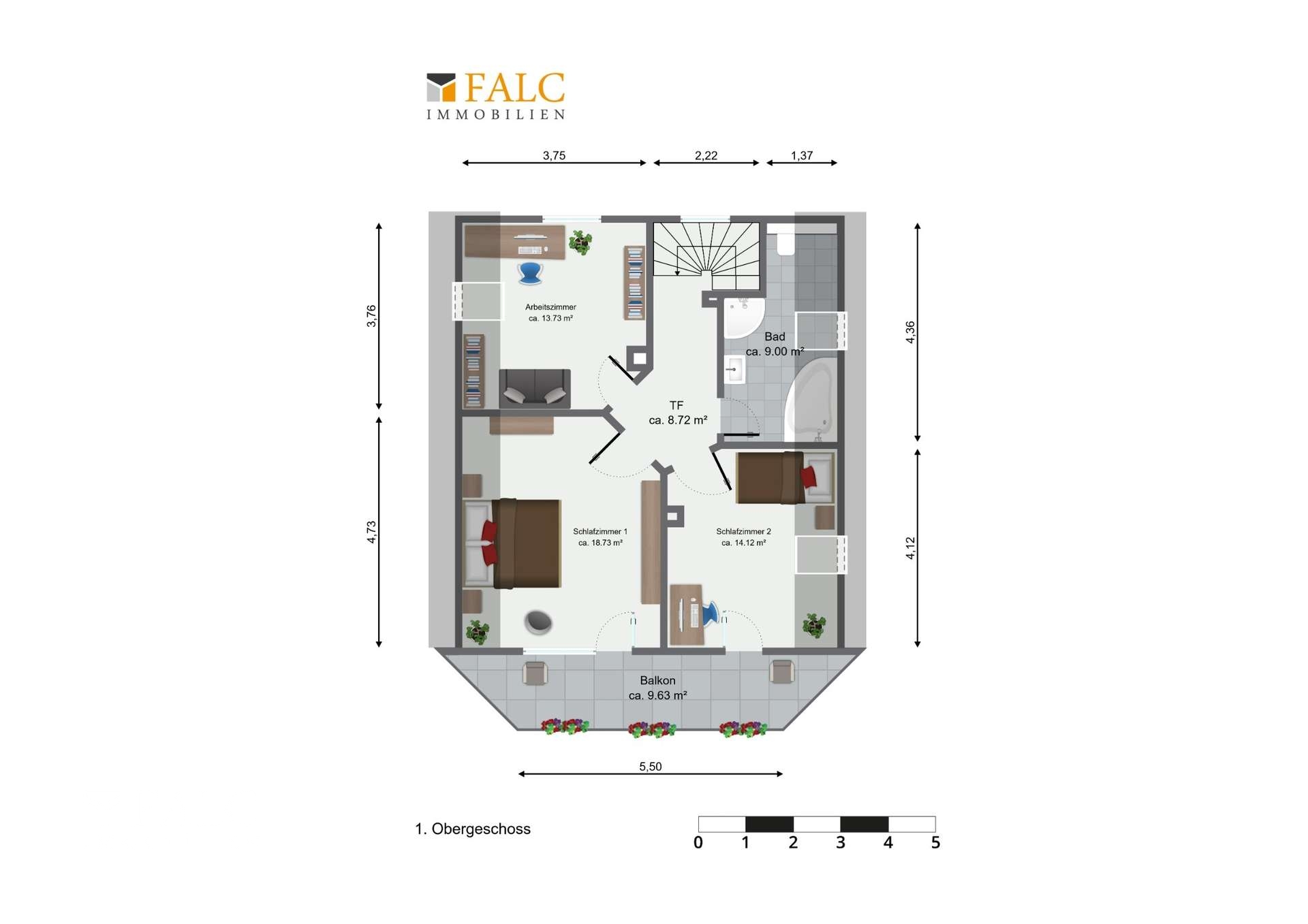 Grundriss Obergeschoss 