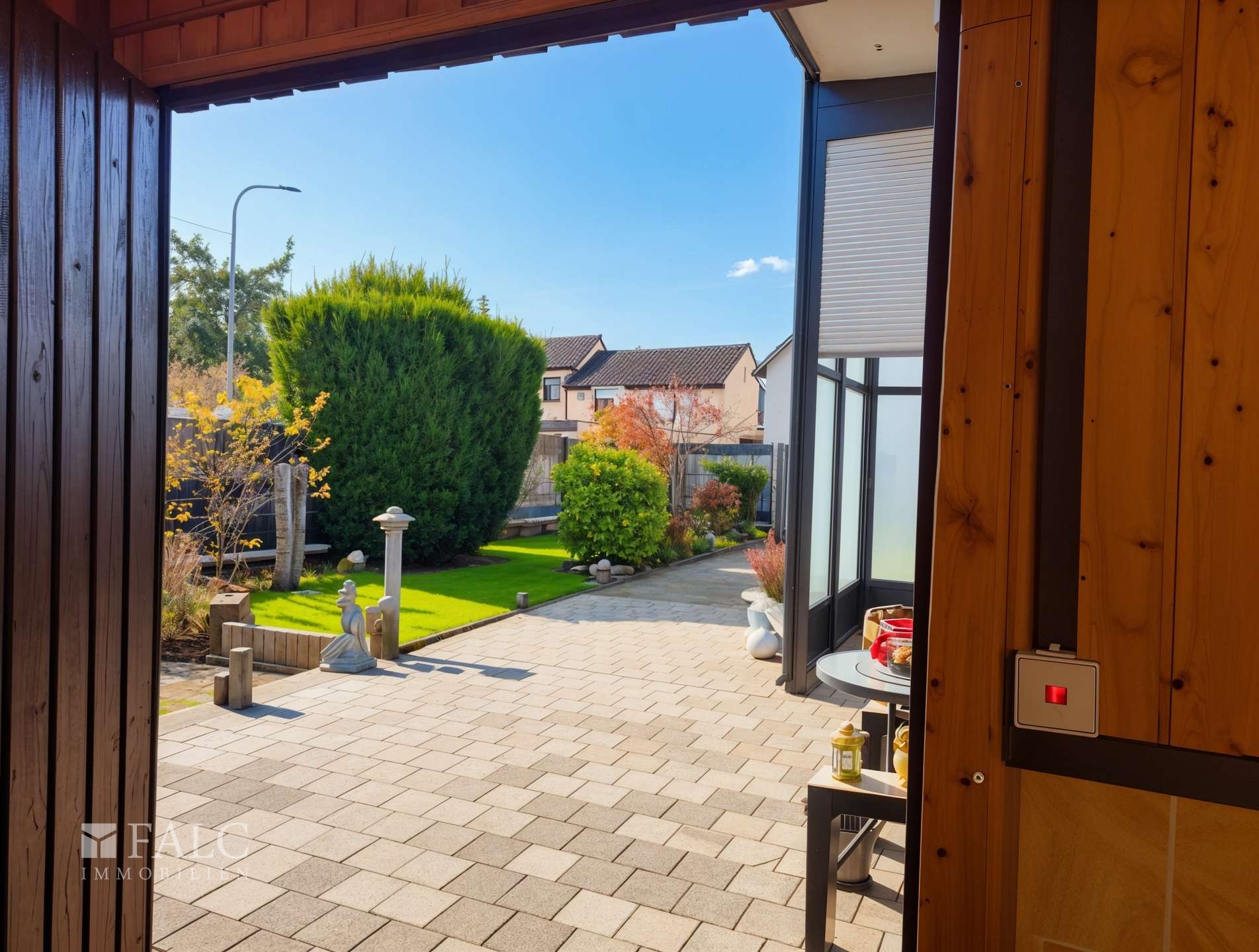 Hof mit Hauseingang - (KI generiert)