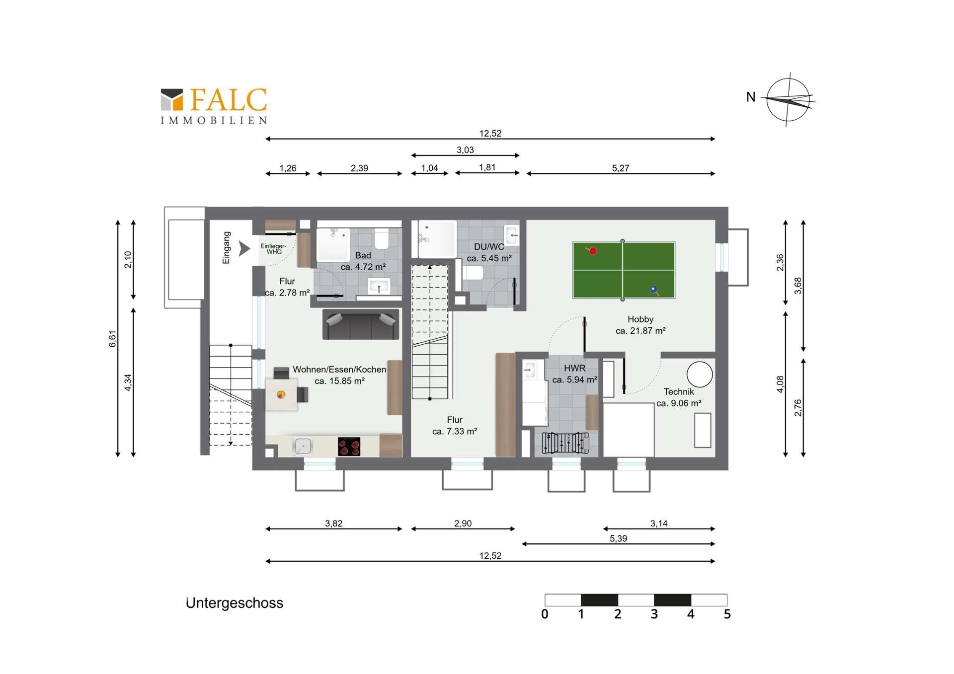 Genehmigtes Untergeschoss
