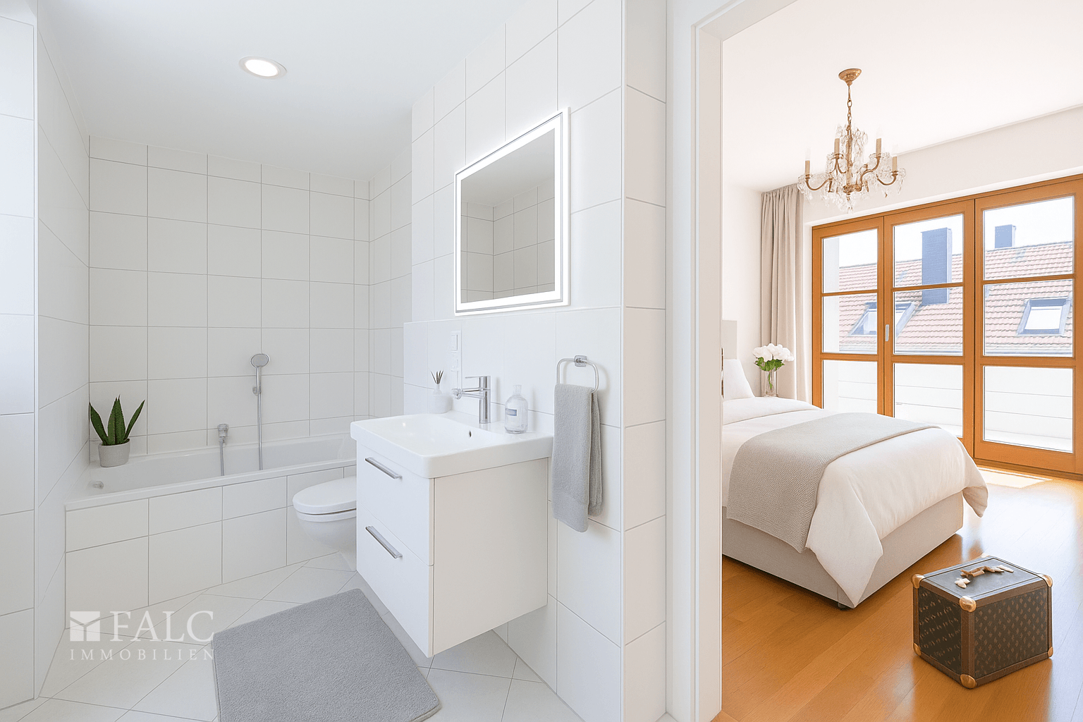 Bad Schlafen Oben Einrichtungsbeispiel