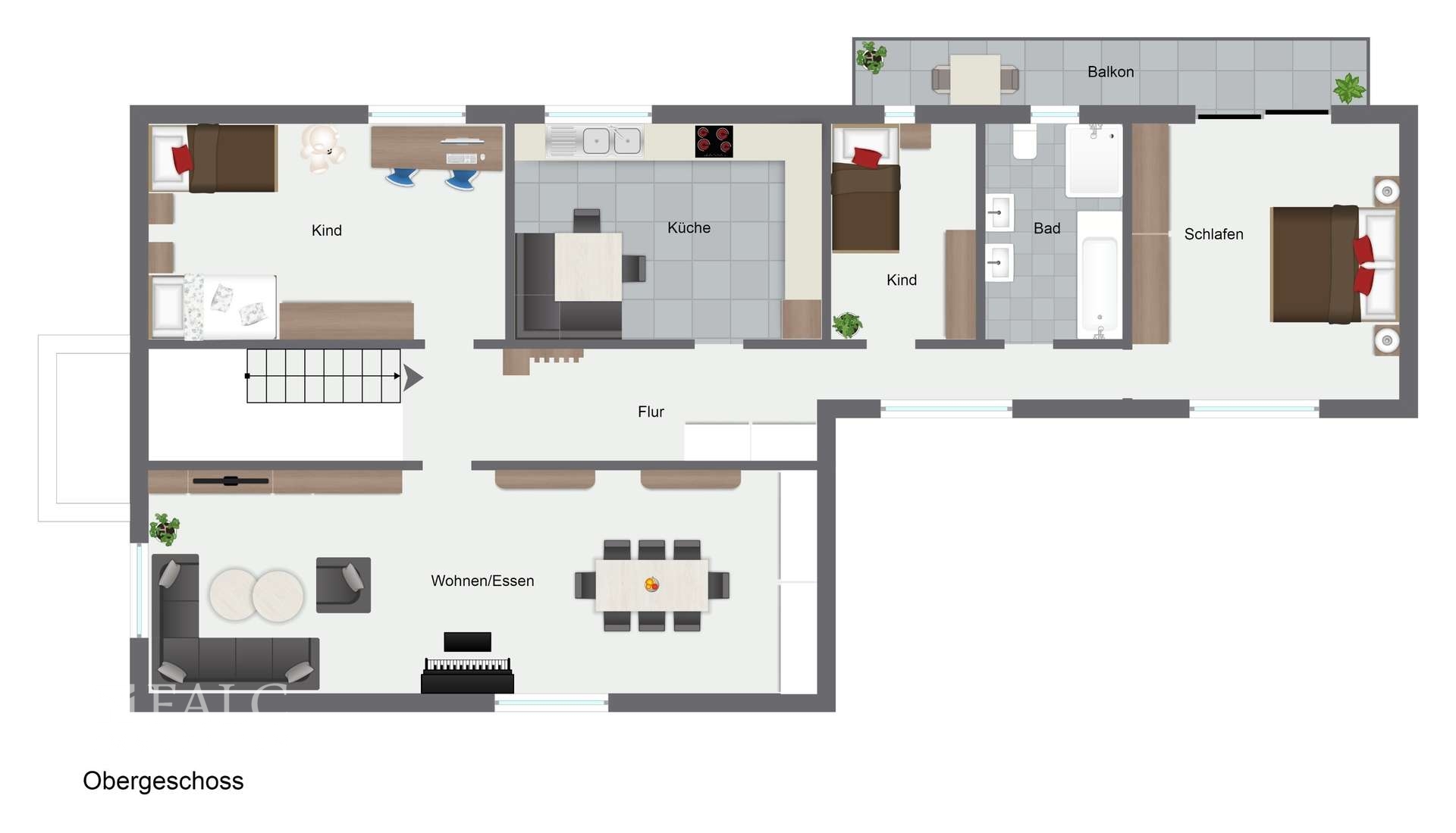 Beispiel Grundriss Obergeschoss