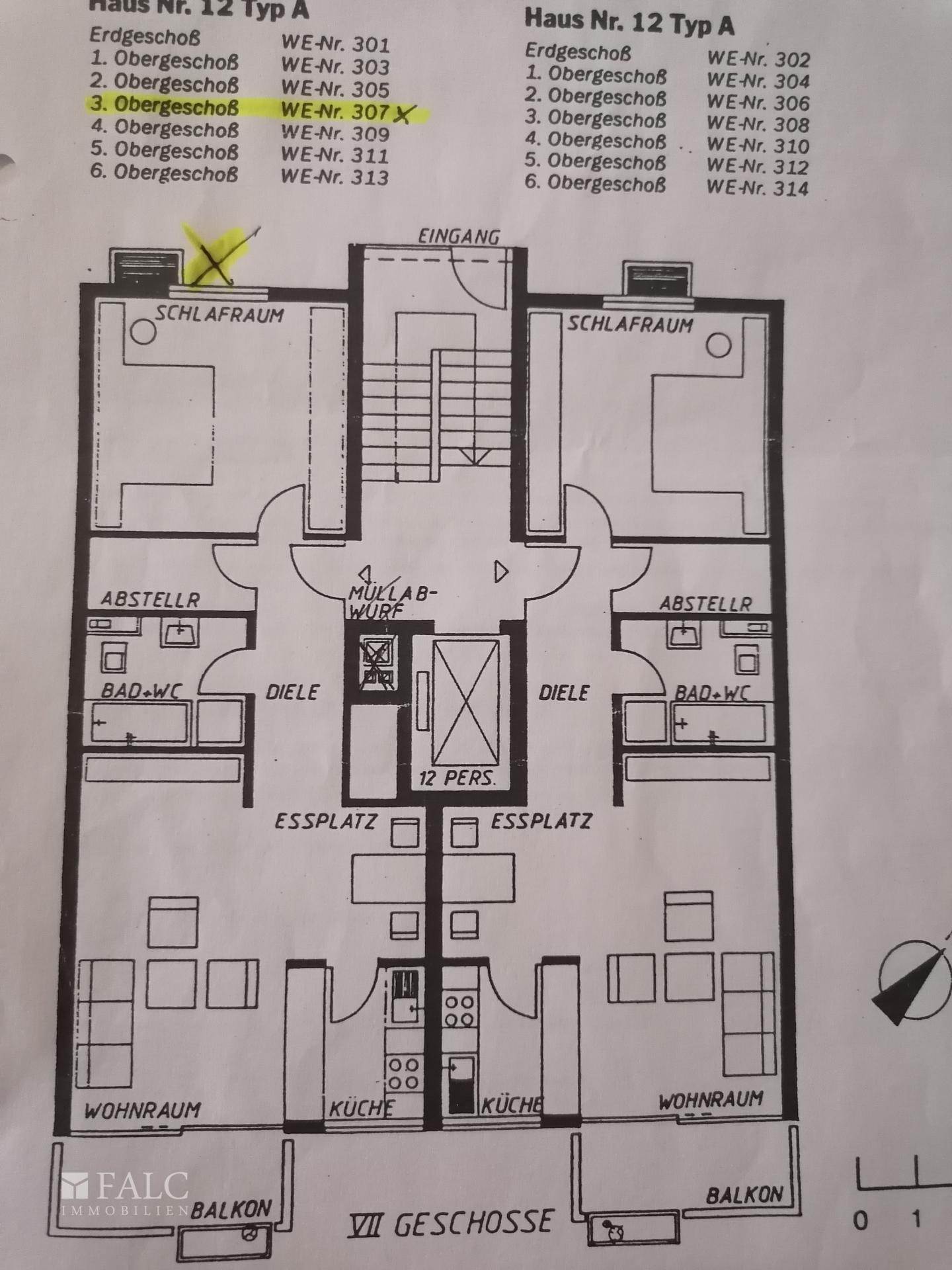 Grundriss - Whg. links