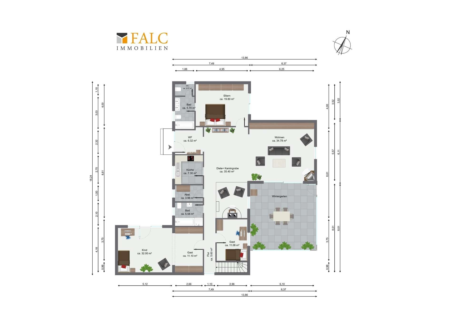 Grundriss Bungalow EG