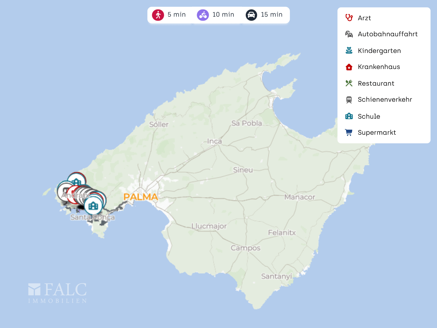 Mallorca Immobilienkarte