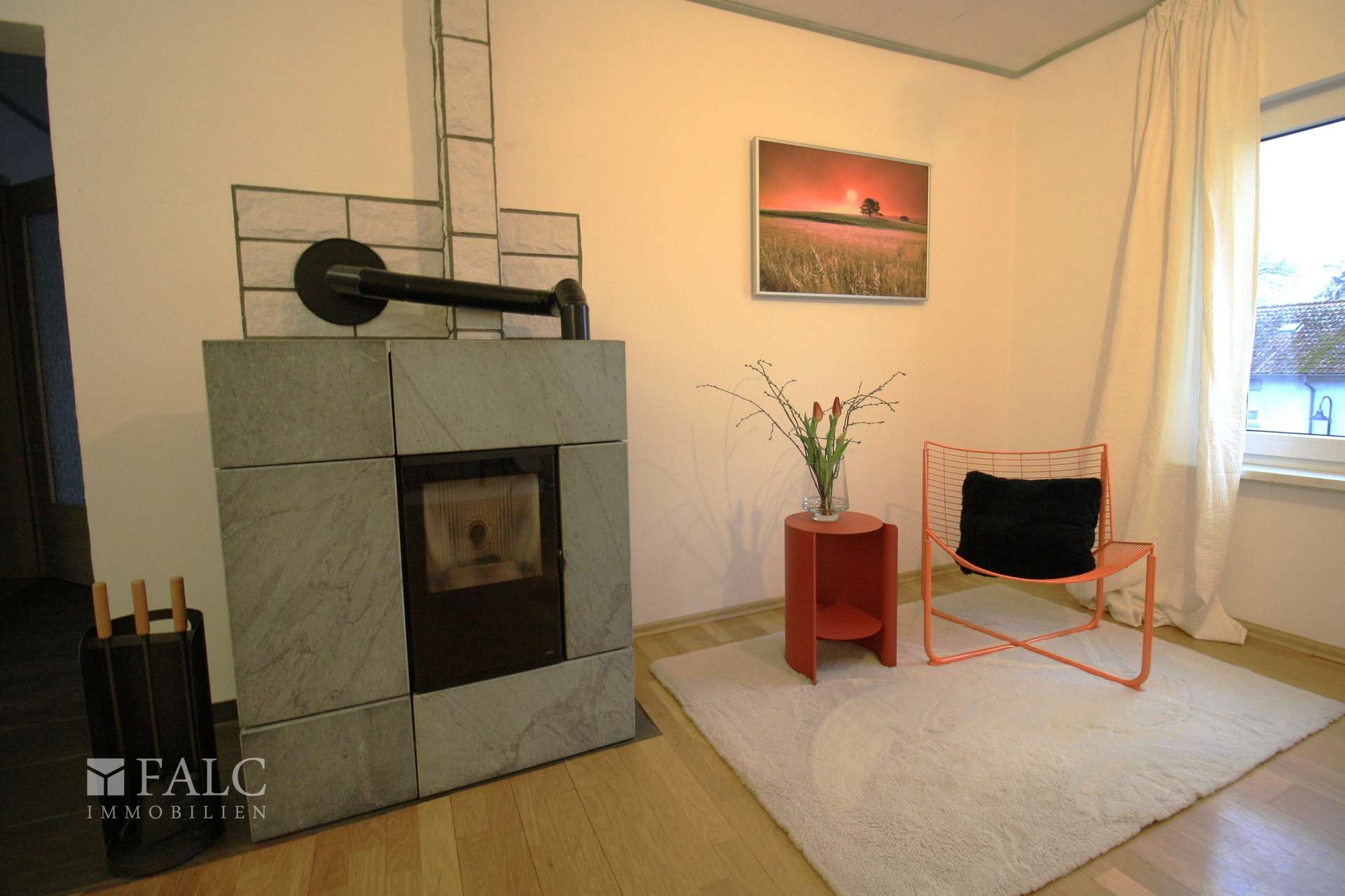 Wohnbereich mit Pellet-Ofen