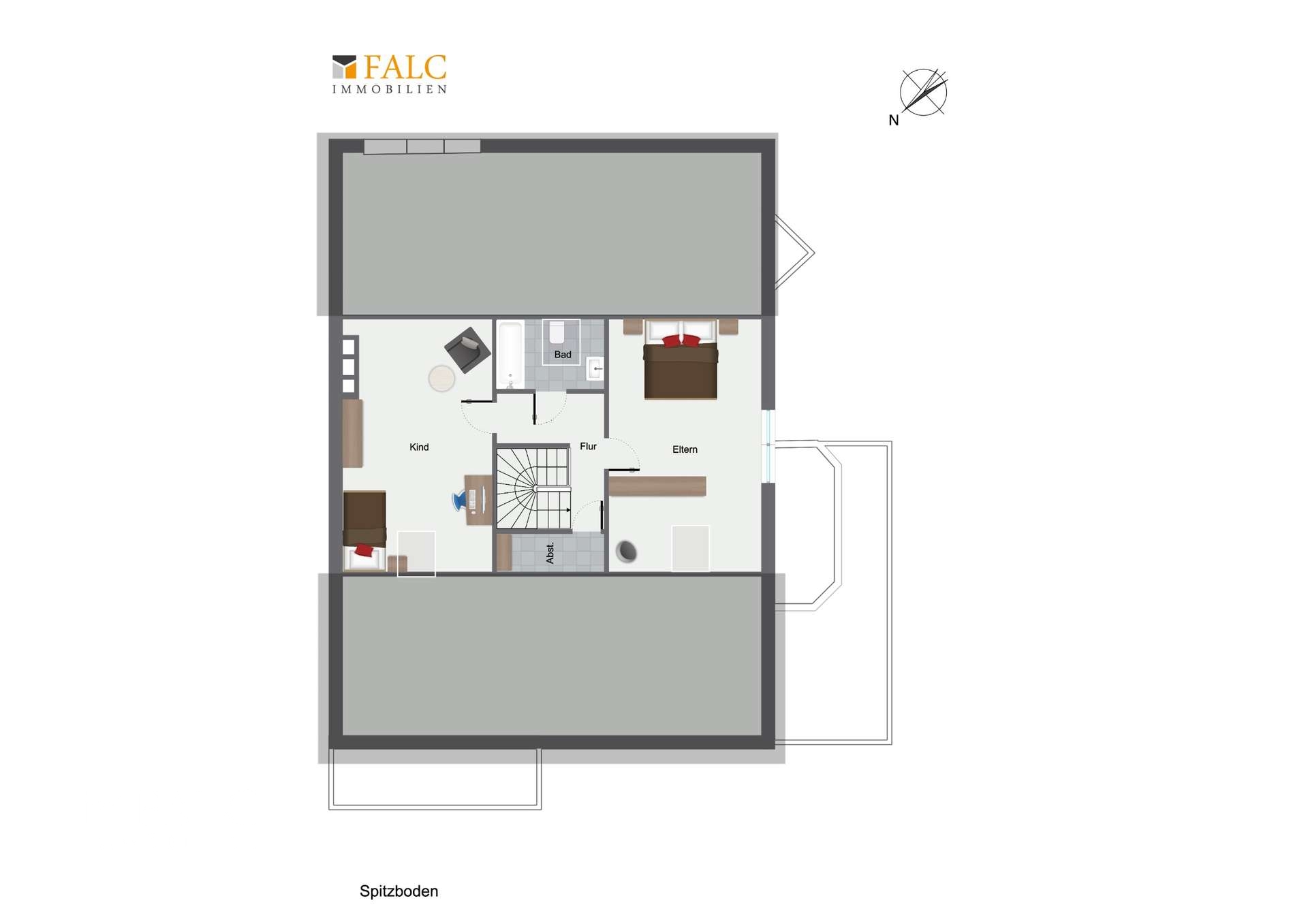 Grundriss-Spitzboden