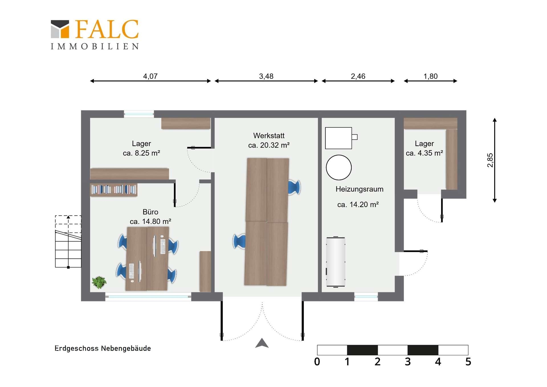Erdgeschoss Nebengebäude
