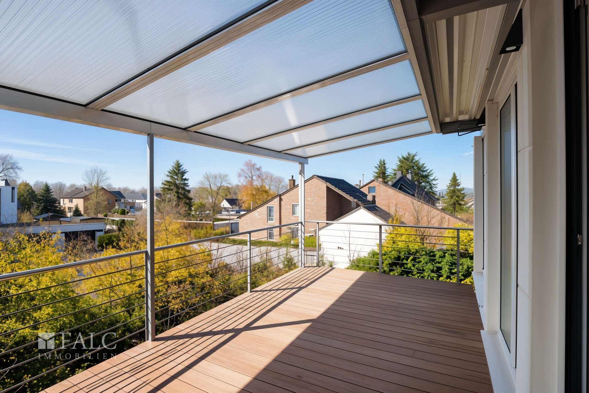 Aussicht vom Balkon nach Westen - (KI generiert)