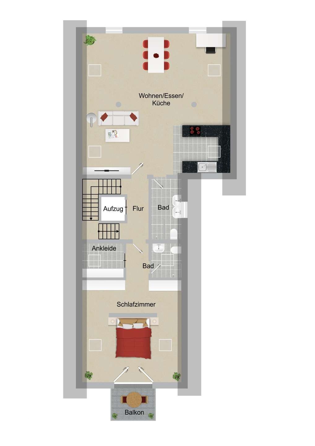 Grundriss DG-Wohnung