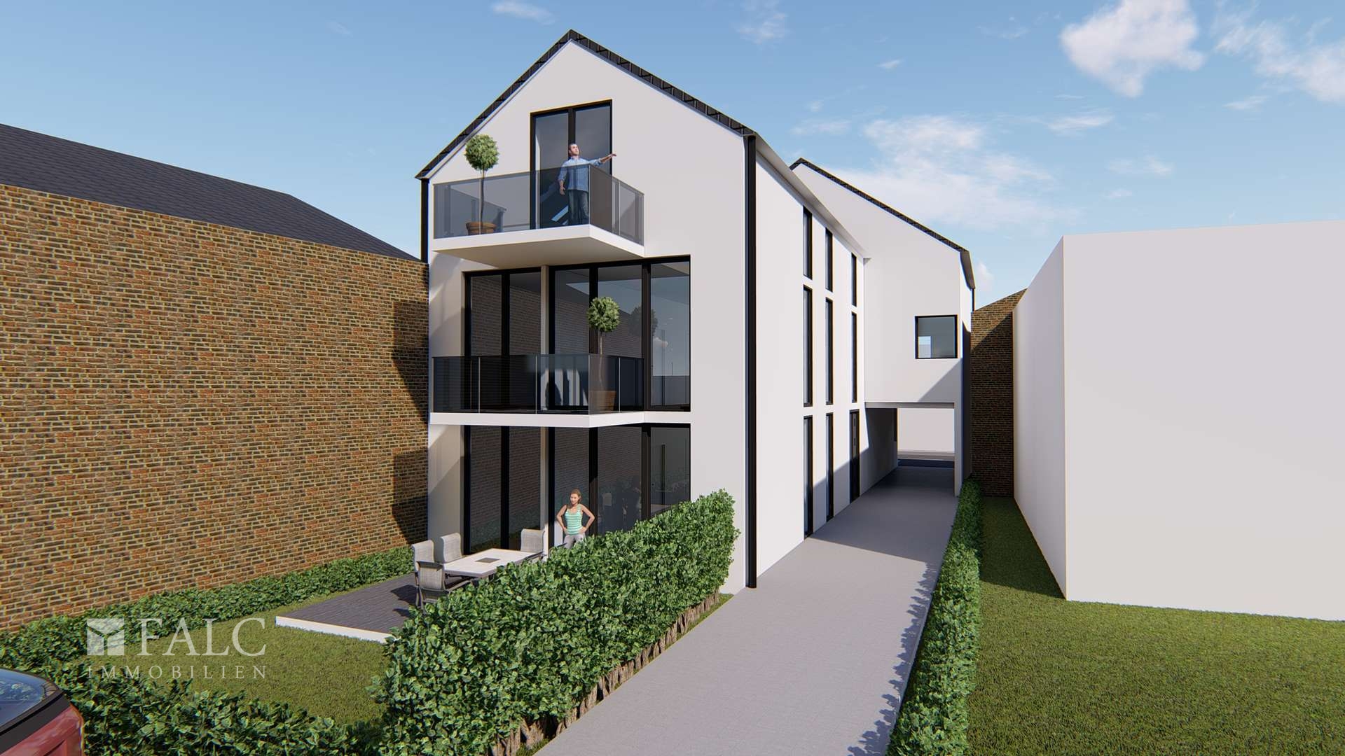 Seiten-/Rückansicht