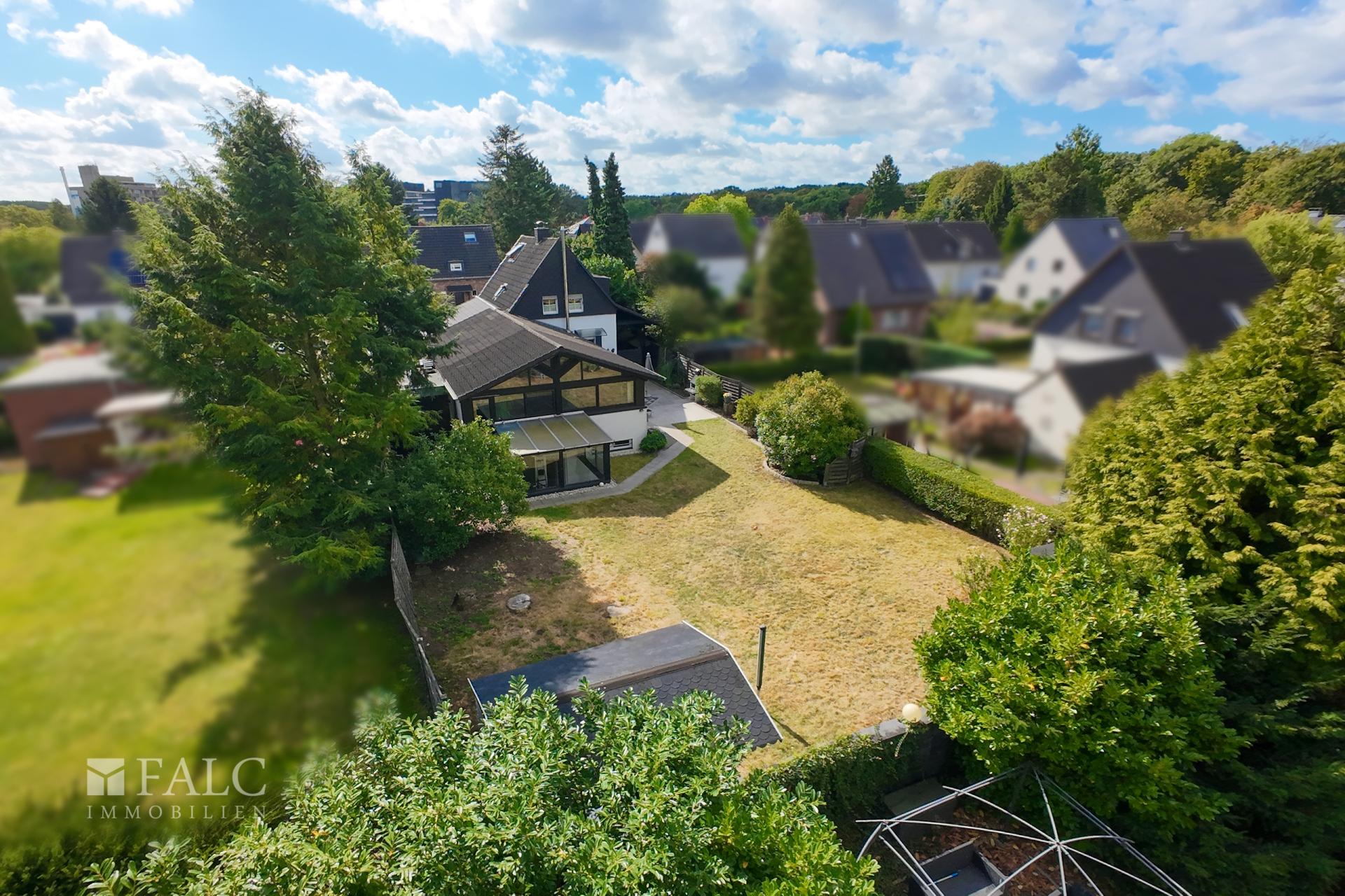 Gartenansicht Drohne