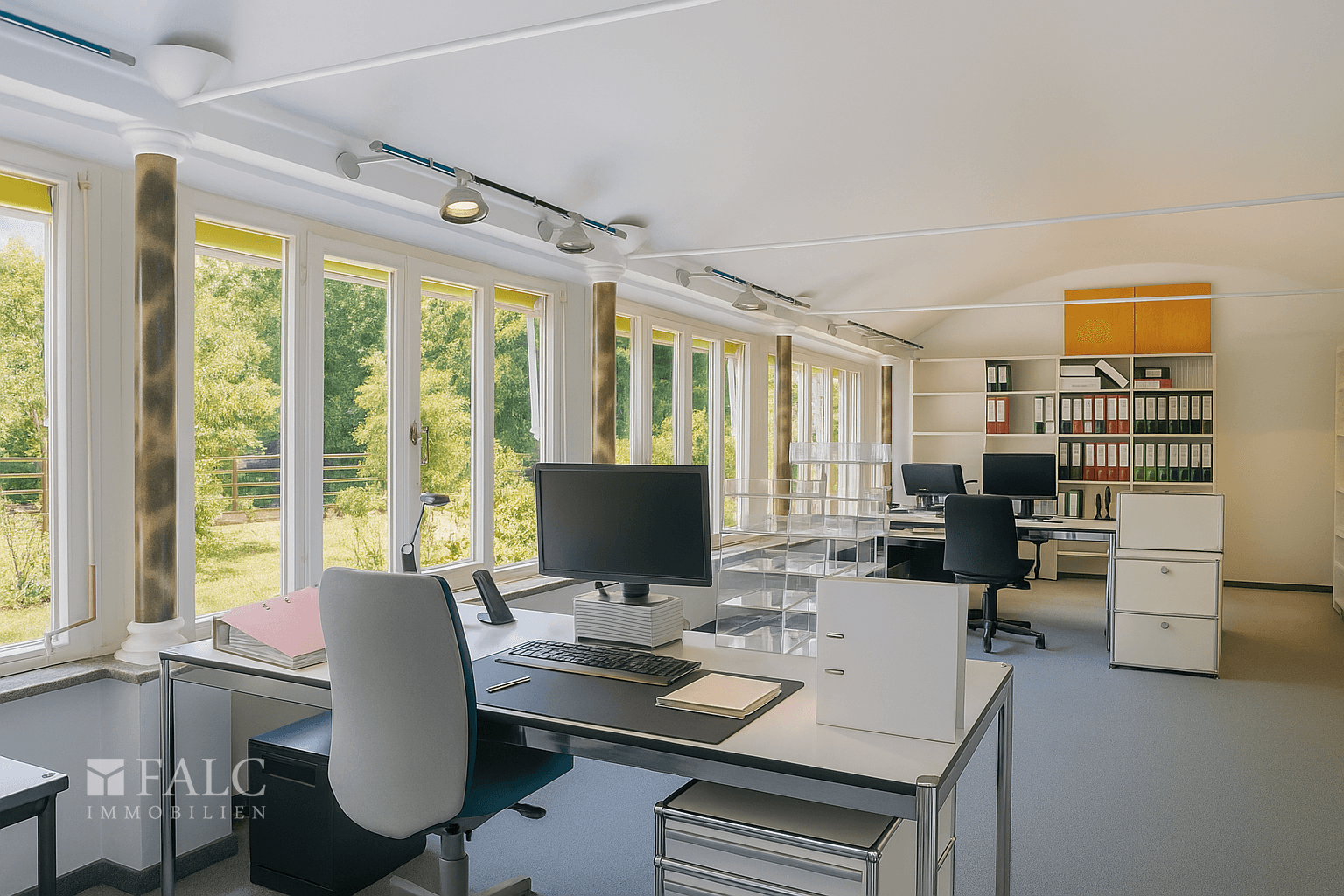 Einrichtungsbeispiel Büro groß