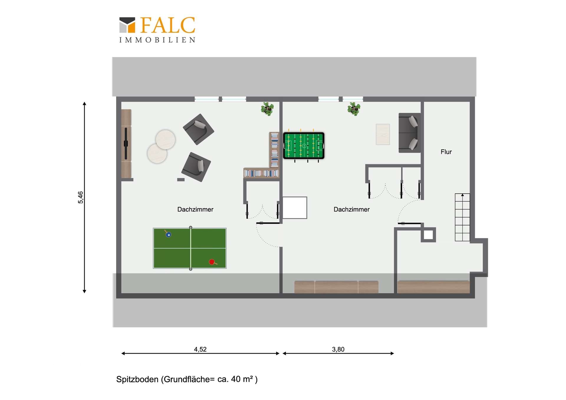 Grundriss Spitzboden