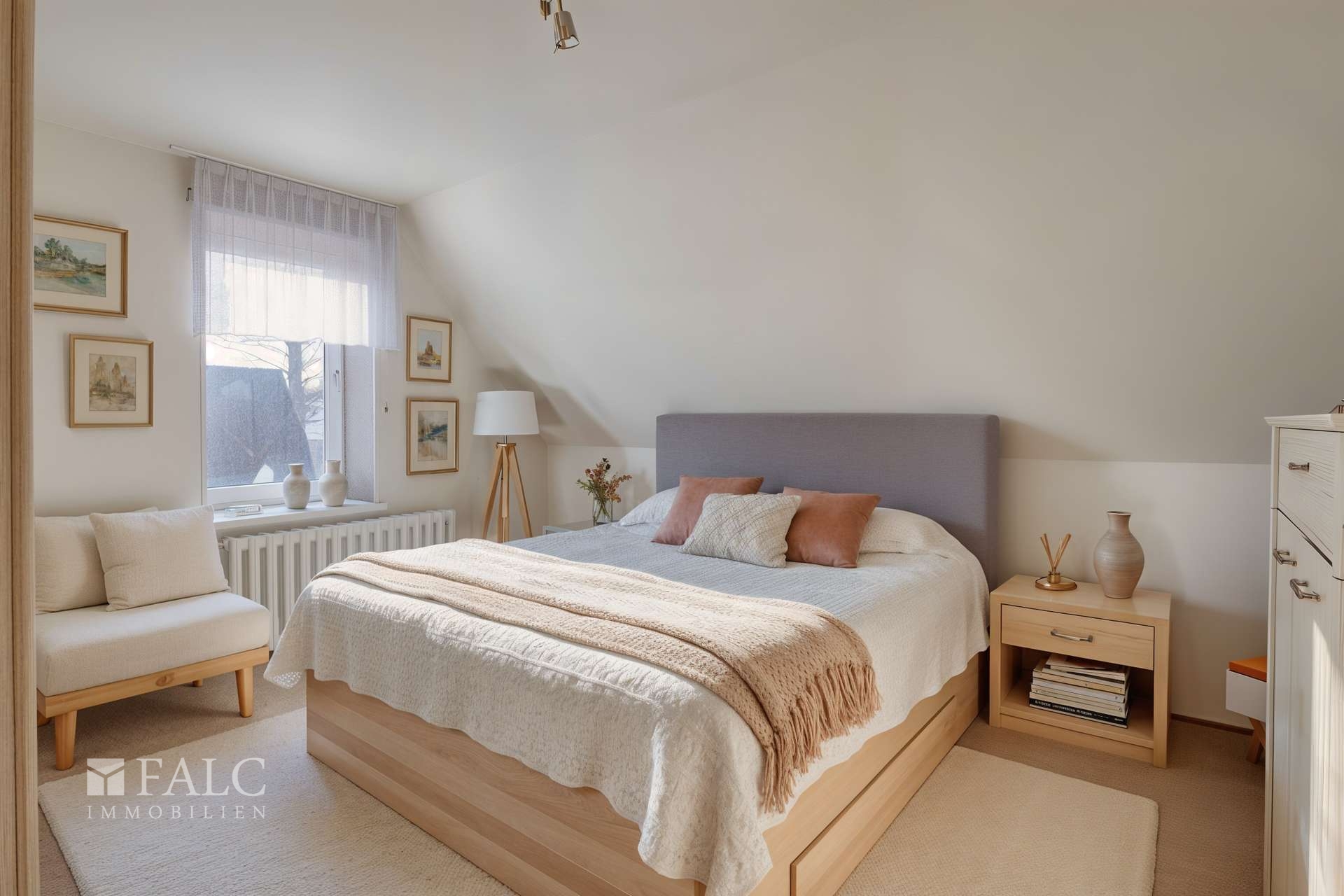 Schlafzimmer Gestaltungsvorschlag KI - generiert 