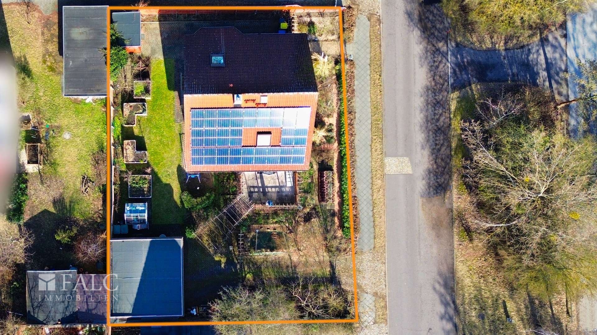 Ungefähre Grundstücksumrandung