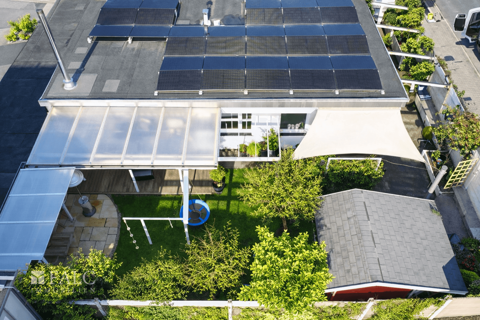 Garten-Vogelperspektive