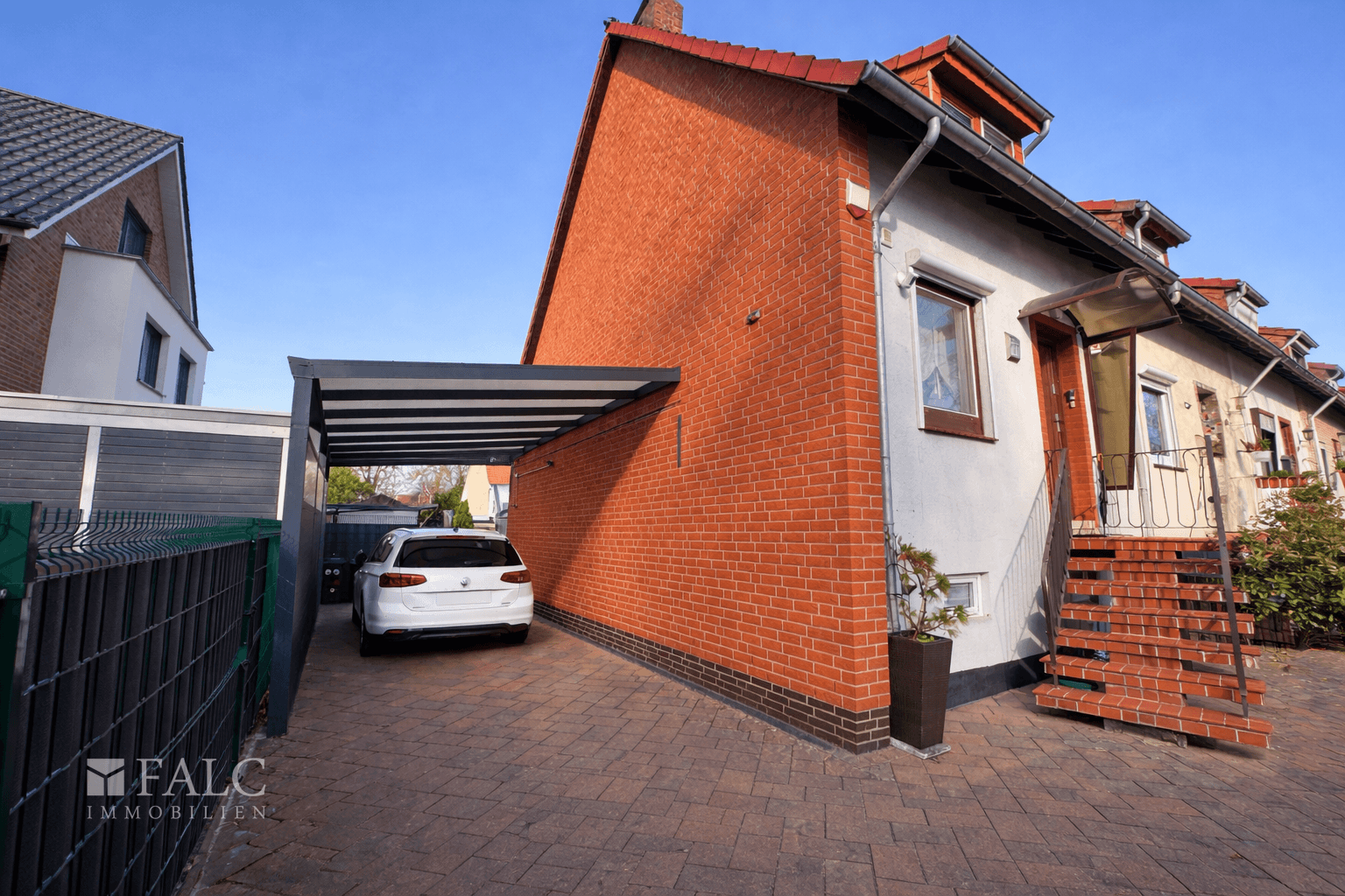 Seiteanblick auf das 