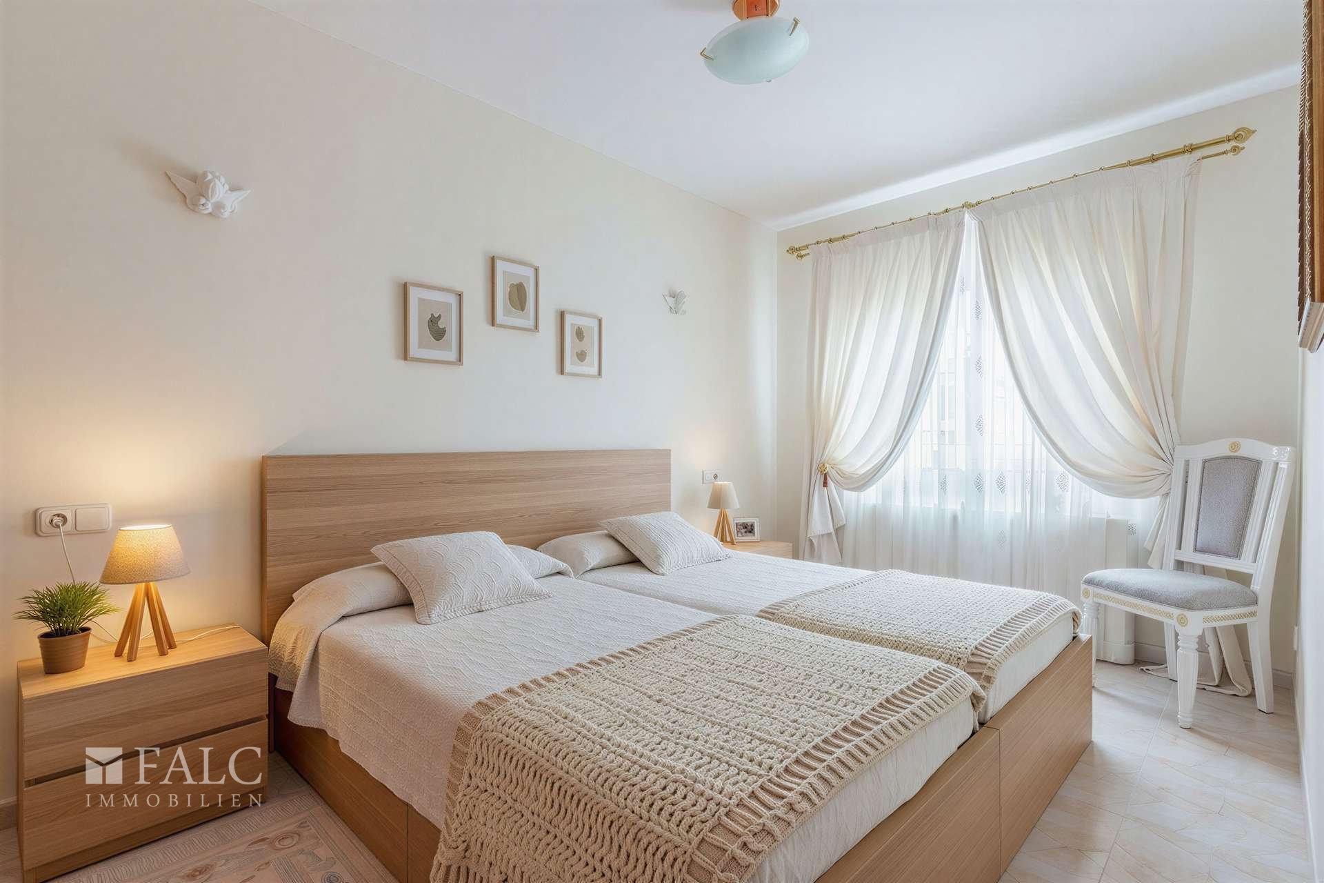 Schlafzimmer virtuelles Staging - (KI generiert)