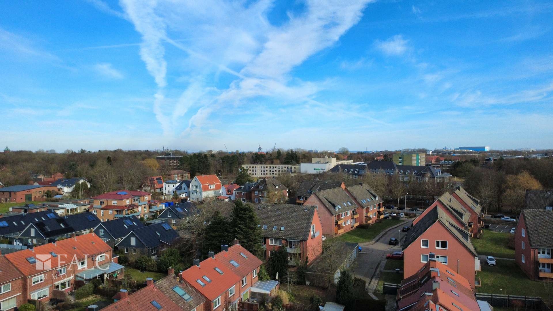 Blick über Cuxhaven