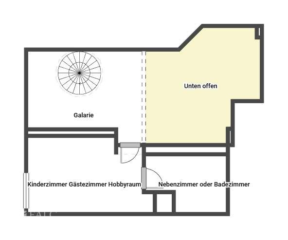 1. Etage mit Galerie