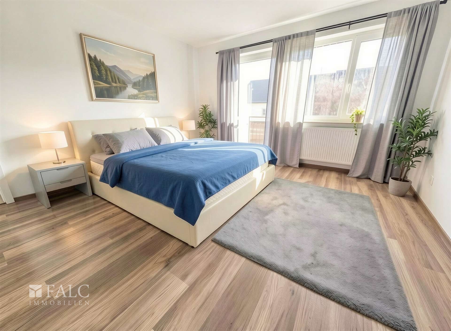 Hauptschlafzimmer (mit KI eingerichtet)