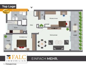+++Direkt am schönen Kurpark gelegene 3-Zimmerwohnung+++