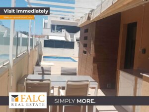 Strandnahes Duplex mit 3 Schlafzimmern, privatem Pool, Stellplatz, Ferienvermietlizenz