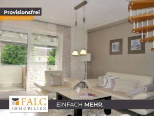 Einfach Mehr: Top-Lage-Zustand-3-Zimmer-Maisonetten-Wohnung, 2 Bäder, West-Balkon, PKW-Stellplatz.