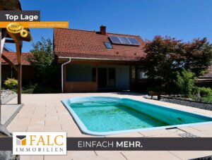 Einfach Mehr: Gepflegtes EFH in absolut ruhiger Sonnen-Lage, Do-Garage, FBH, EBK, Garten-Pool. Frei.