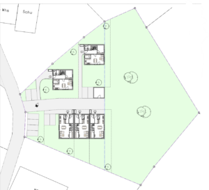 Baugrundstück mit Konzeptstudie für Einfamilien- & Reihenhäuser