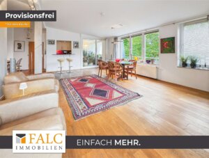 Moderne Wohnung mit großem Wohnbereich und Blick auf Lutherkirche !