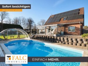 +++ Stilvolles Wohnen: Einfamilienhaus mit Pool, weitläufigem Grundstück & tollem Wintergarten +++
