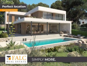Baugrundstück mit Projekt einer modernen Villa mit Pool in Santa Ponsa